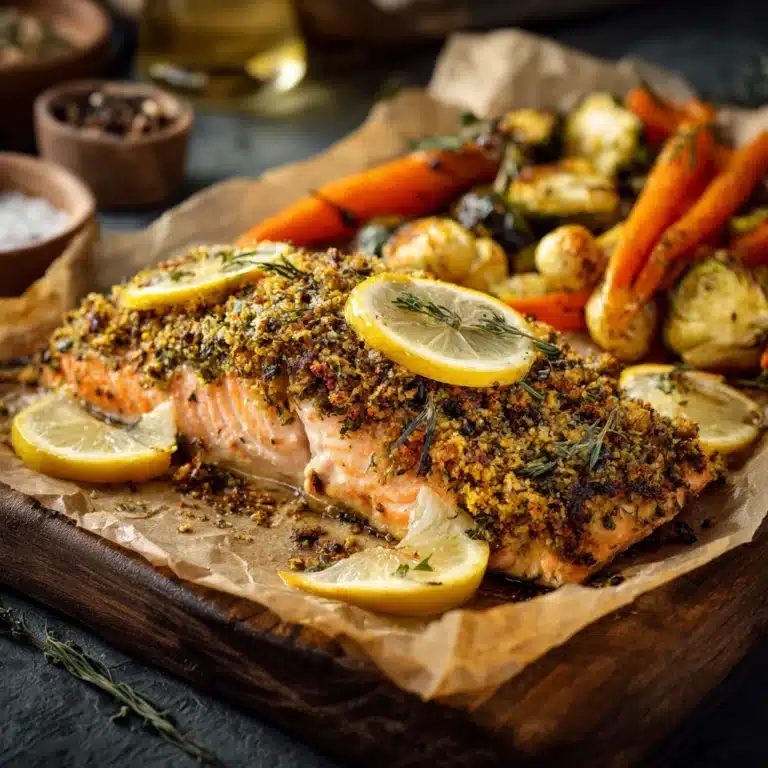 Baked Salmon with Herb Crust