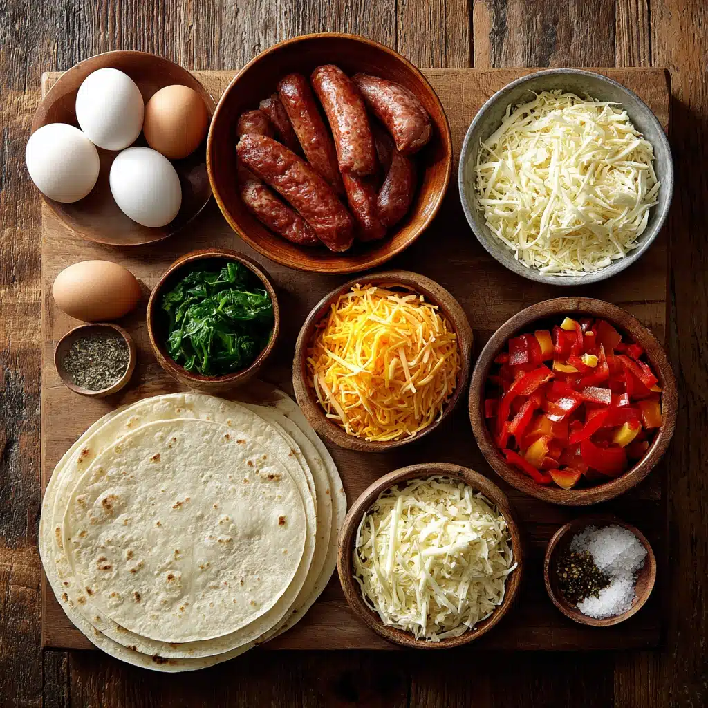 Breakfast Burrito with Eggs and Sausage