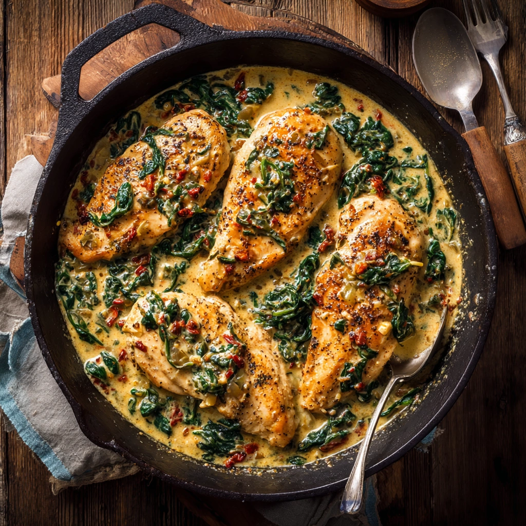 Creamy Tuscan Chicken with Spinach