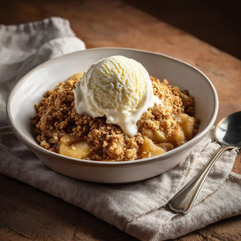 Apple Crumble with Vanilla Ice Cream