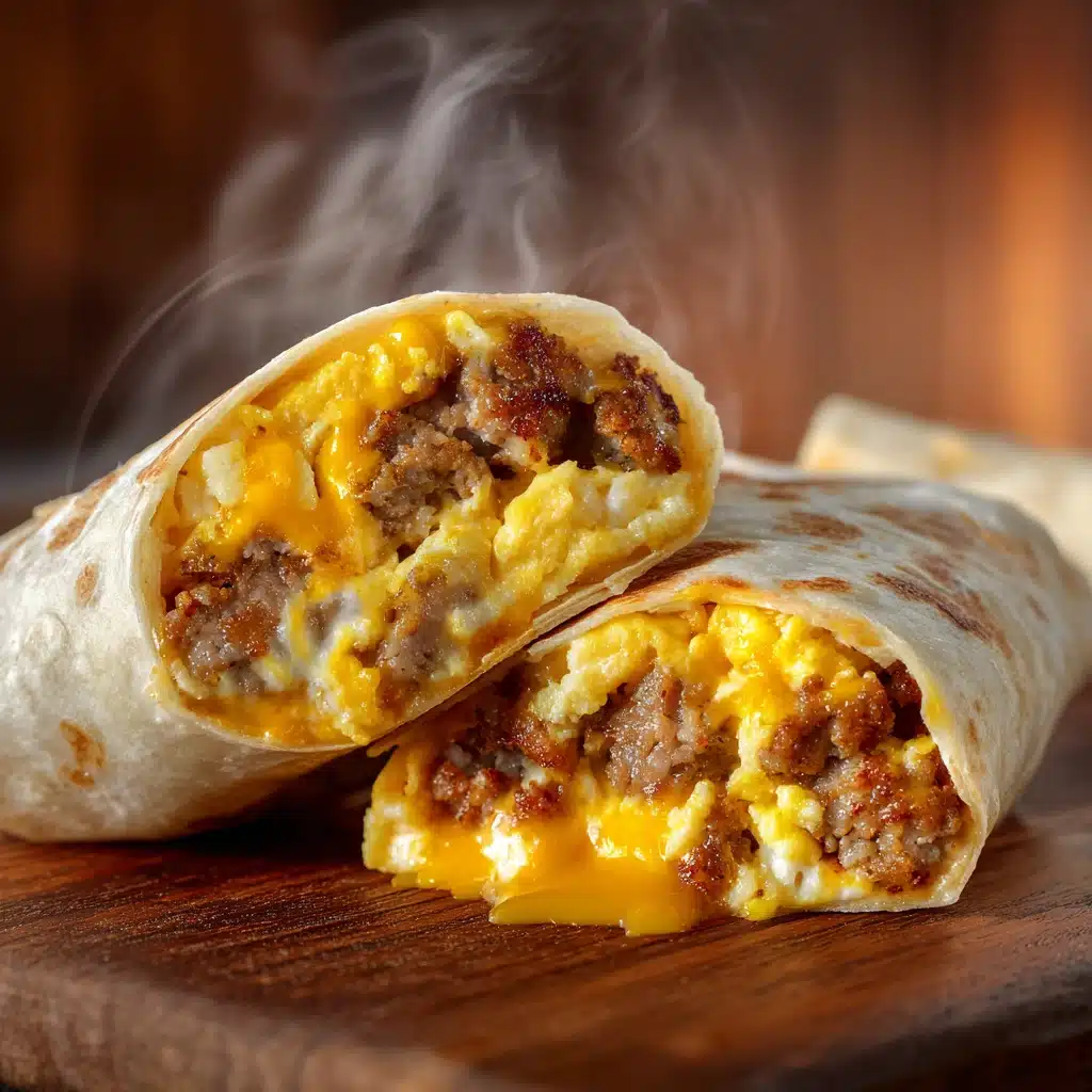 Breakfast Burrito with Eggs and Sausage