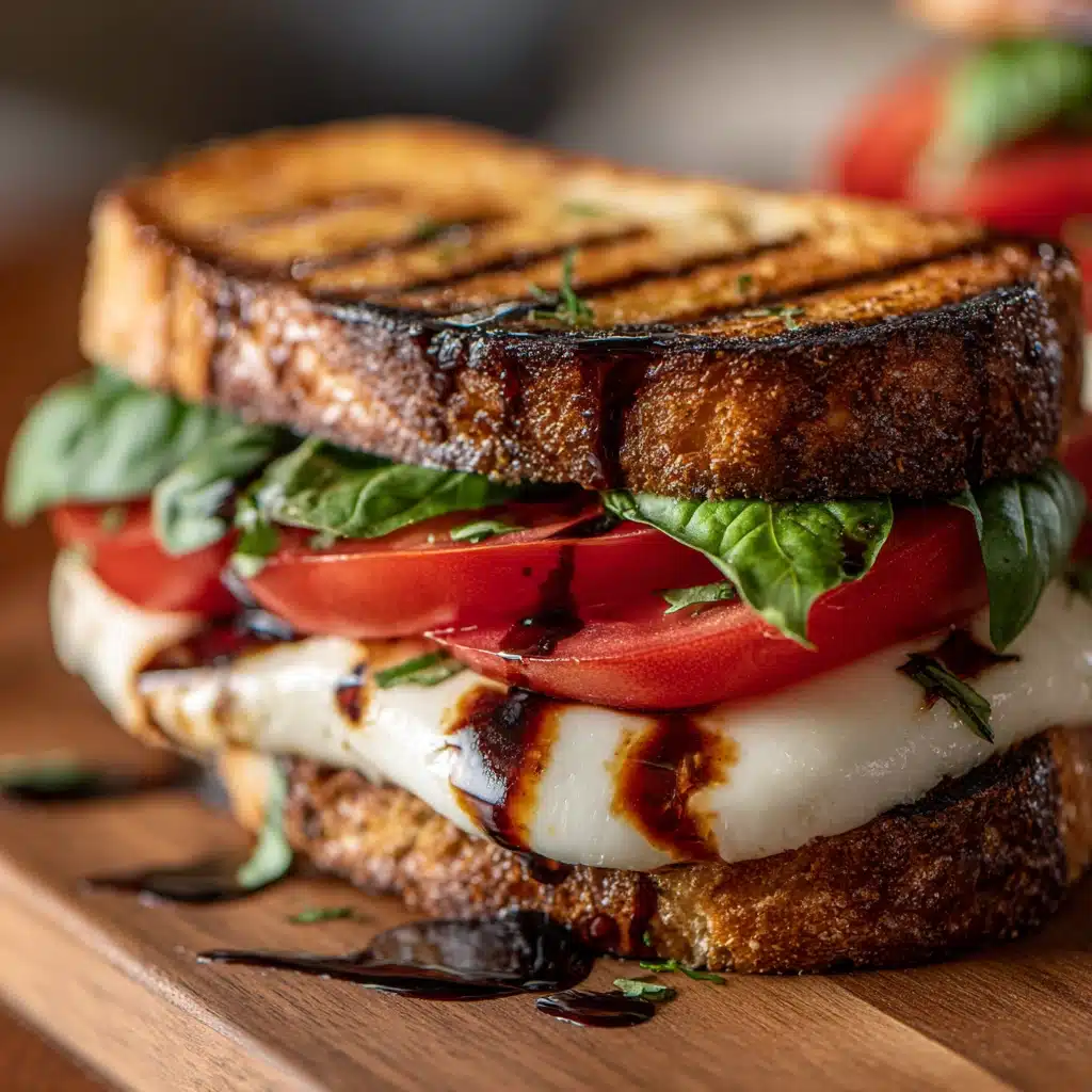 Caprese Sandwich with Balsamic Glaze