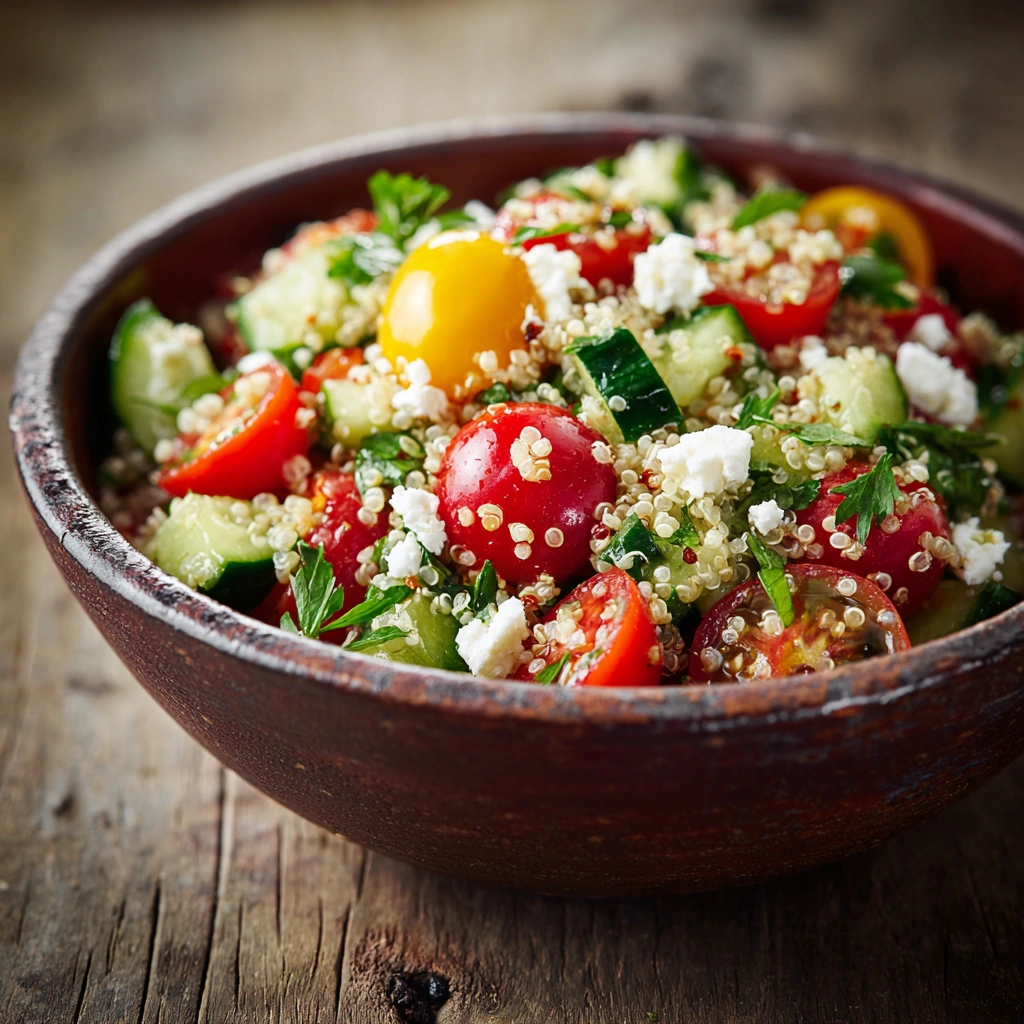 Quinoa Salad with Feta and Cucumber