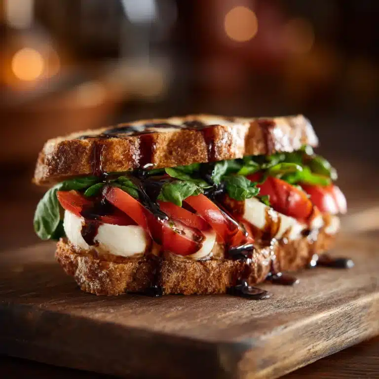 Caprese Sandwich with Balsamic Glaze