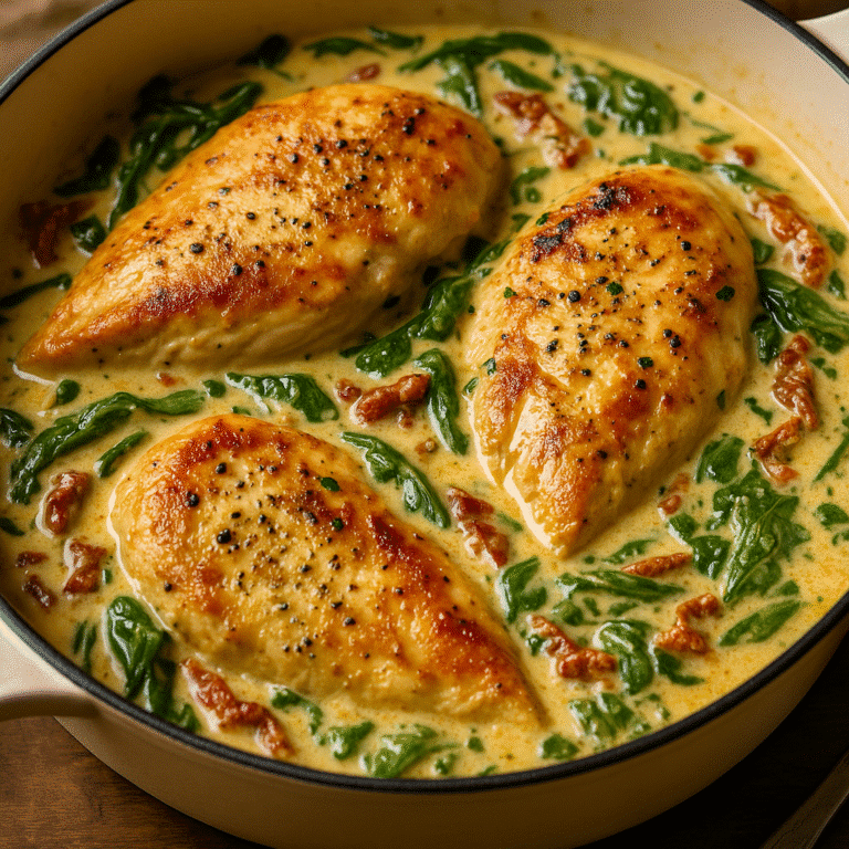 Creamy Tuscan Chicken with Spinach