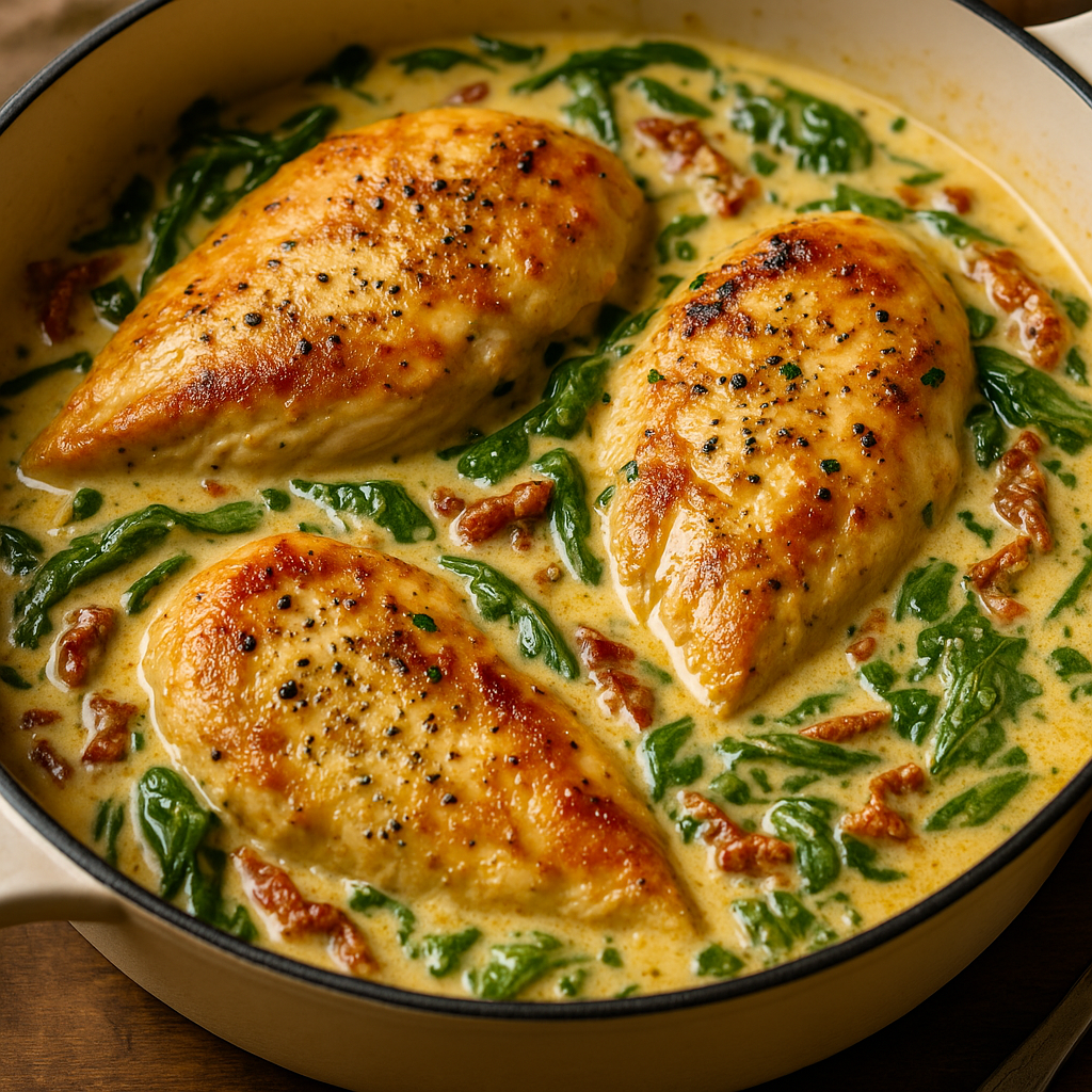 Creamy Tuscan Chicken with Spinach
