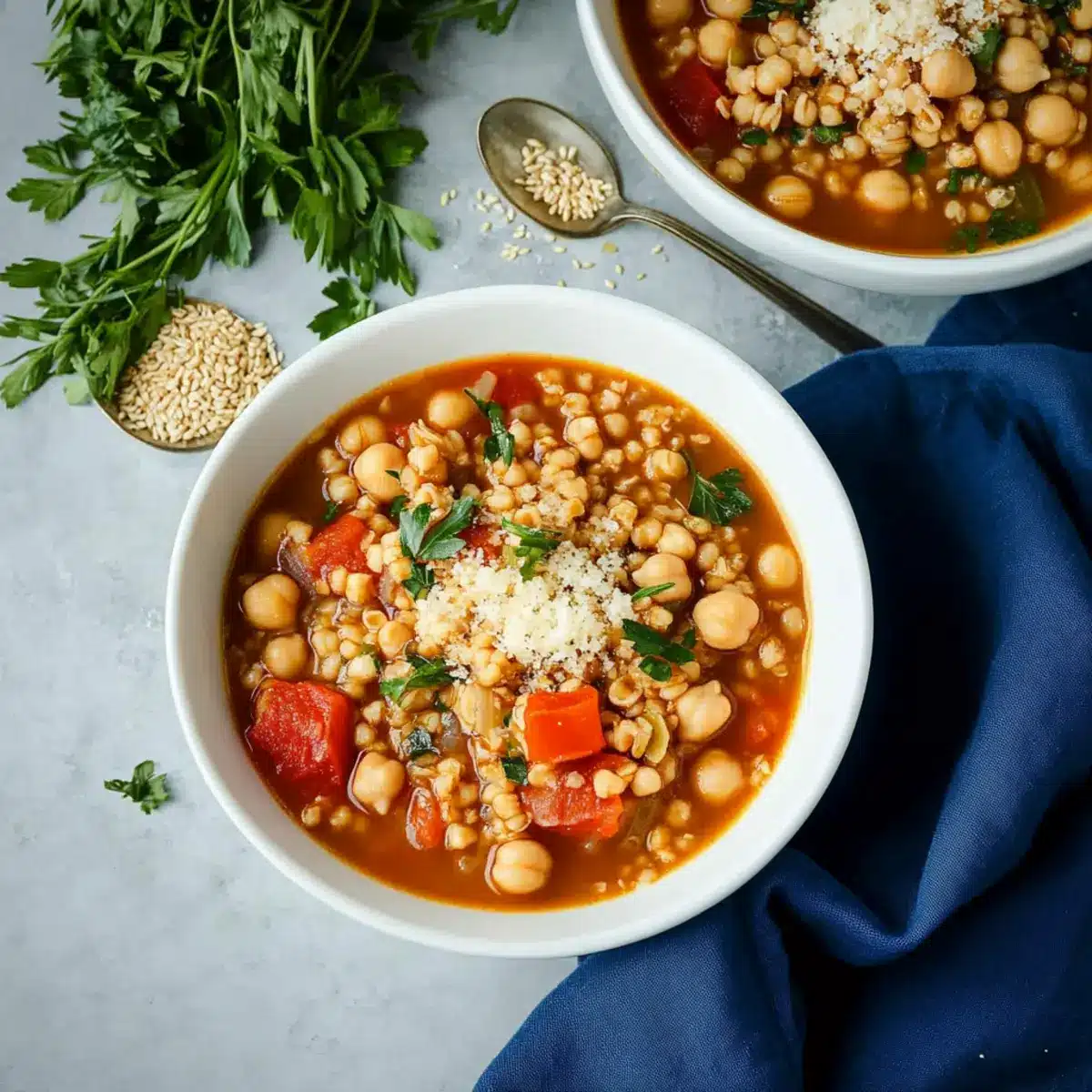 Chickpea and Farro Soup