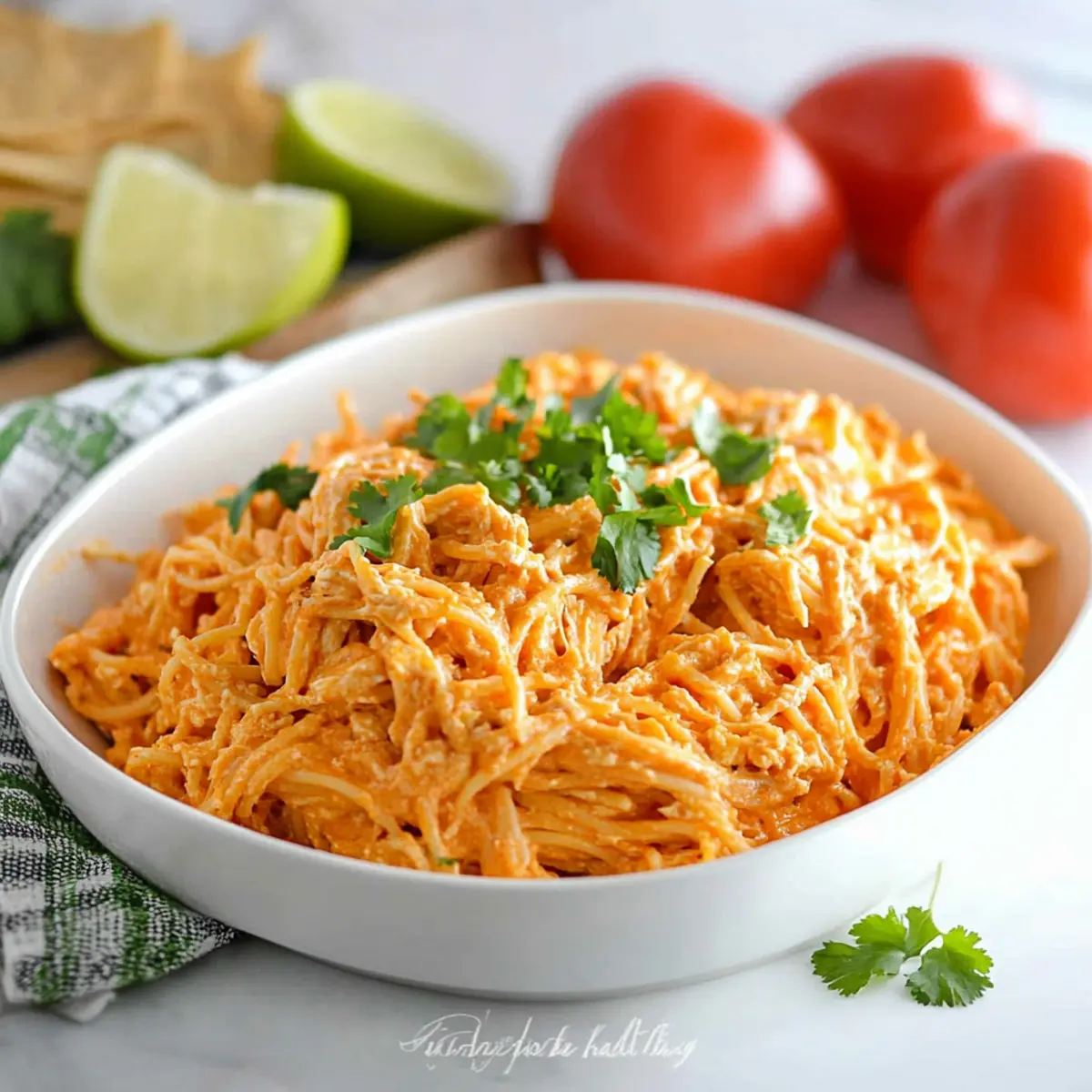 Easy Cheesy Chicken Taco Spaghetti Recipe