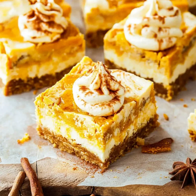 Pumpkin Swirl Cheesecake Bars