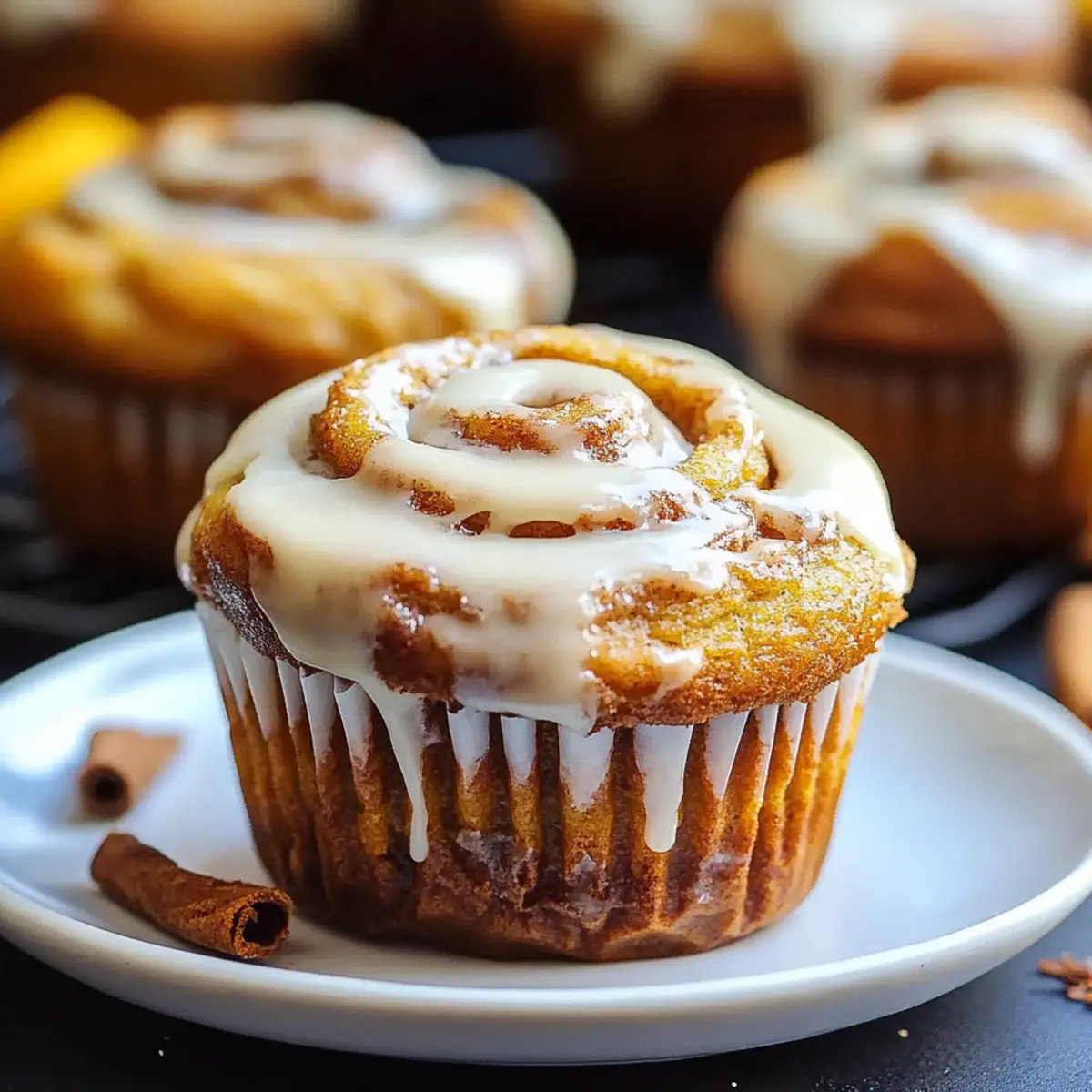 Pumpkin Cinnamon Roll Muffins