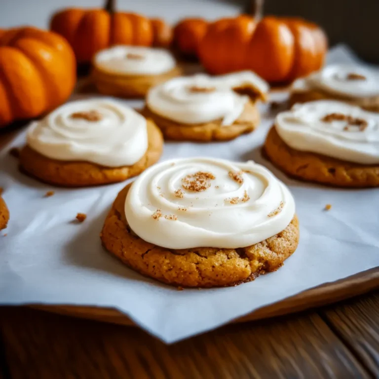 Pumpkin Sugar Cookies with Cream Cheese Frosting