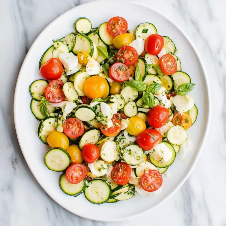 Zucchini Tomato Salad with Lemon Basil Vinaigrette