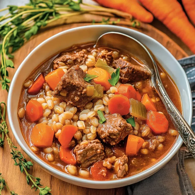 EASY Vegetable Beef Barley Stew