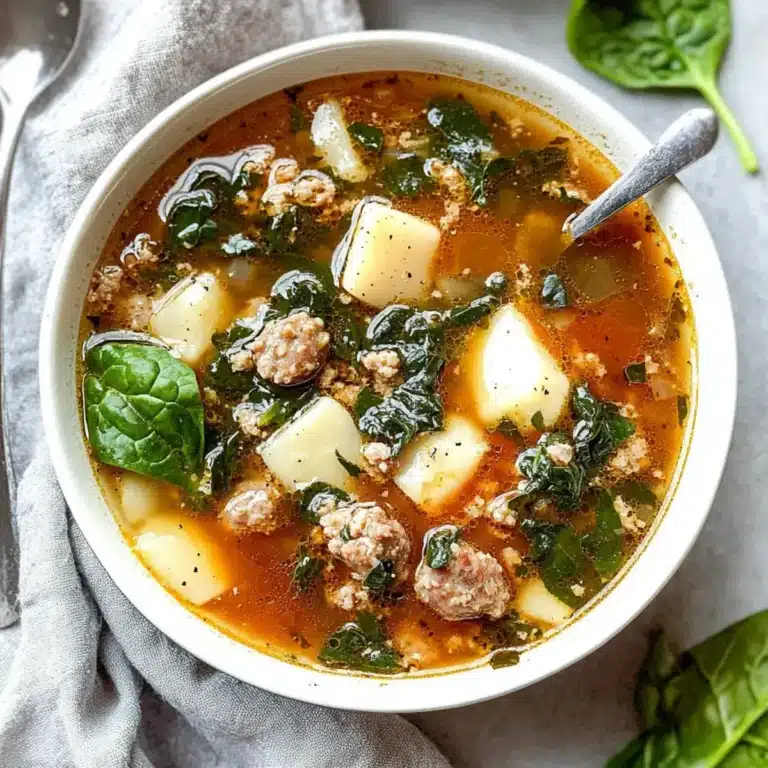 Easy Italian Sausage Soup with Spinach Recipe