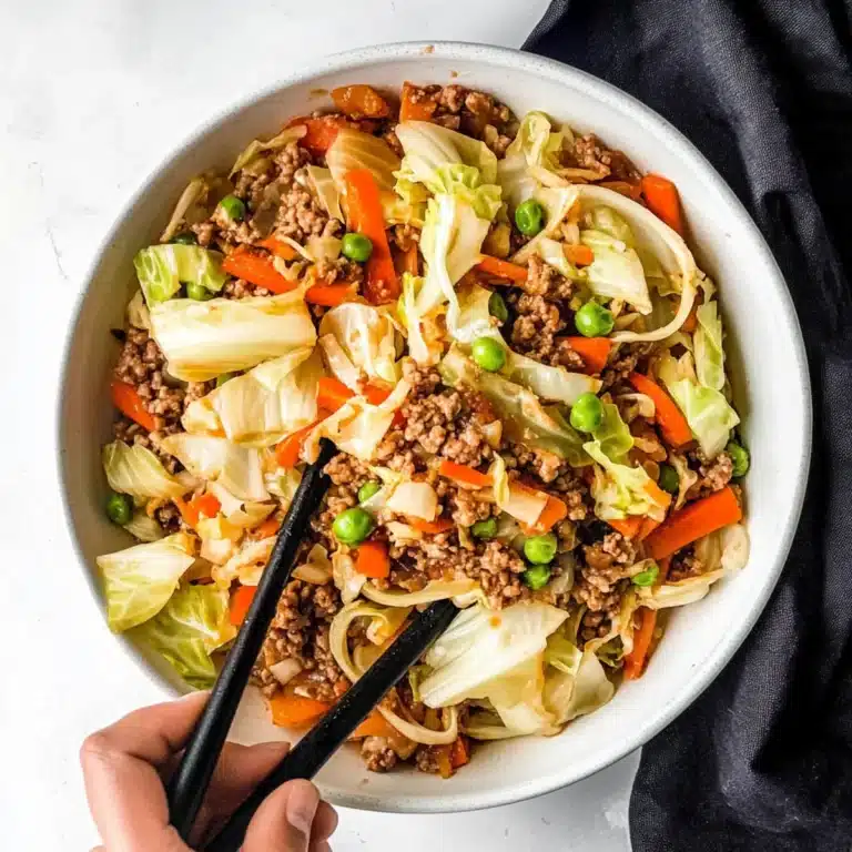 Ground Beef & Cabbage Stir-Fry