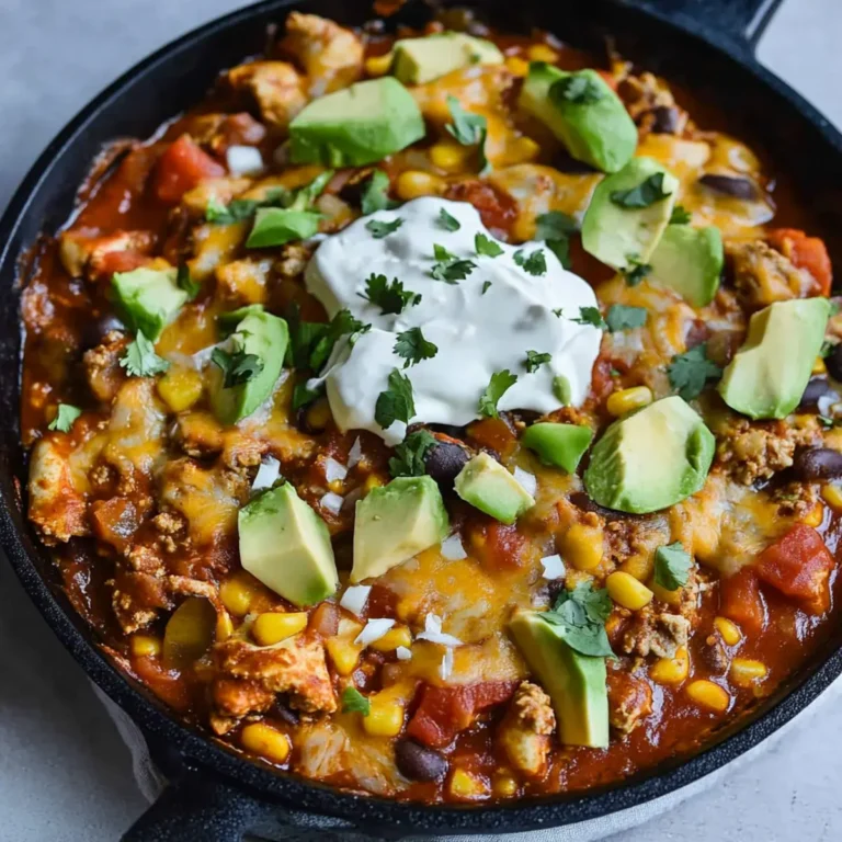 One Pan Lazy Enchilada Skillet