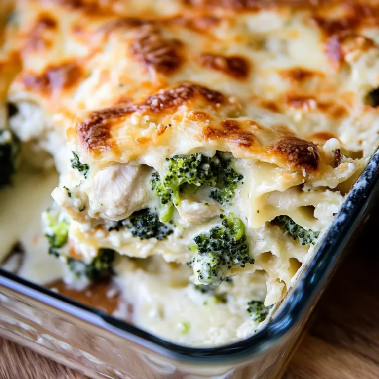 Chicken and Broccoli Lasagna Alfredo