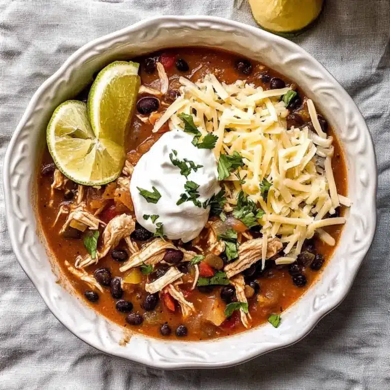 Pulled Chicken Black Bean Chili