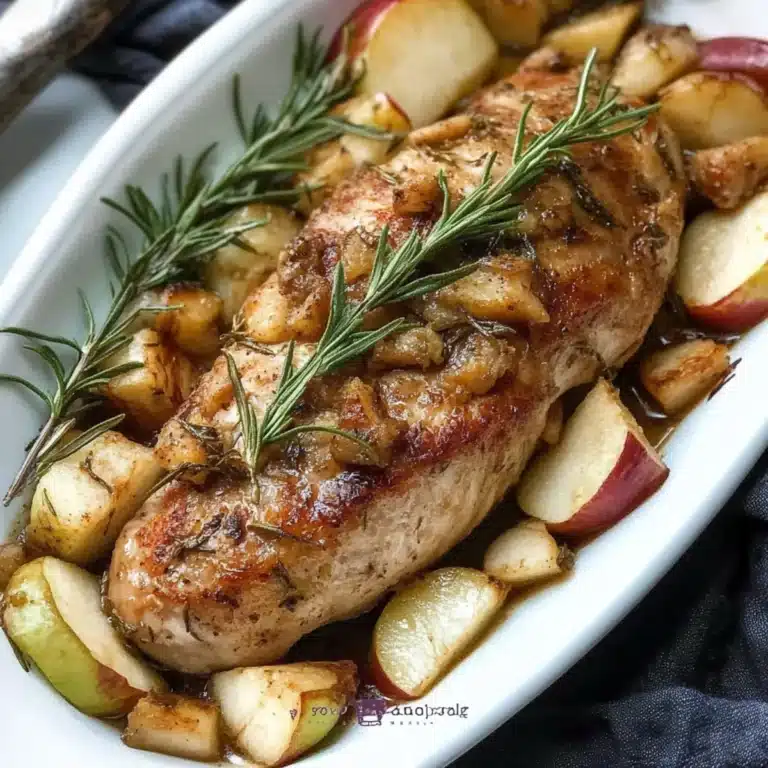 Easy One Skillet Pork Tenderloin with Rosemary and Apples