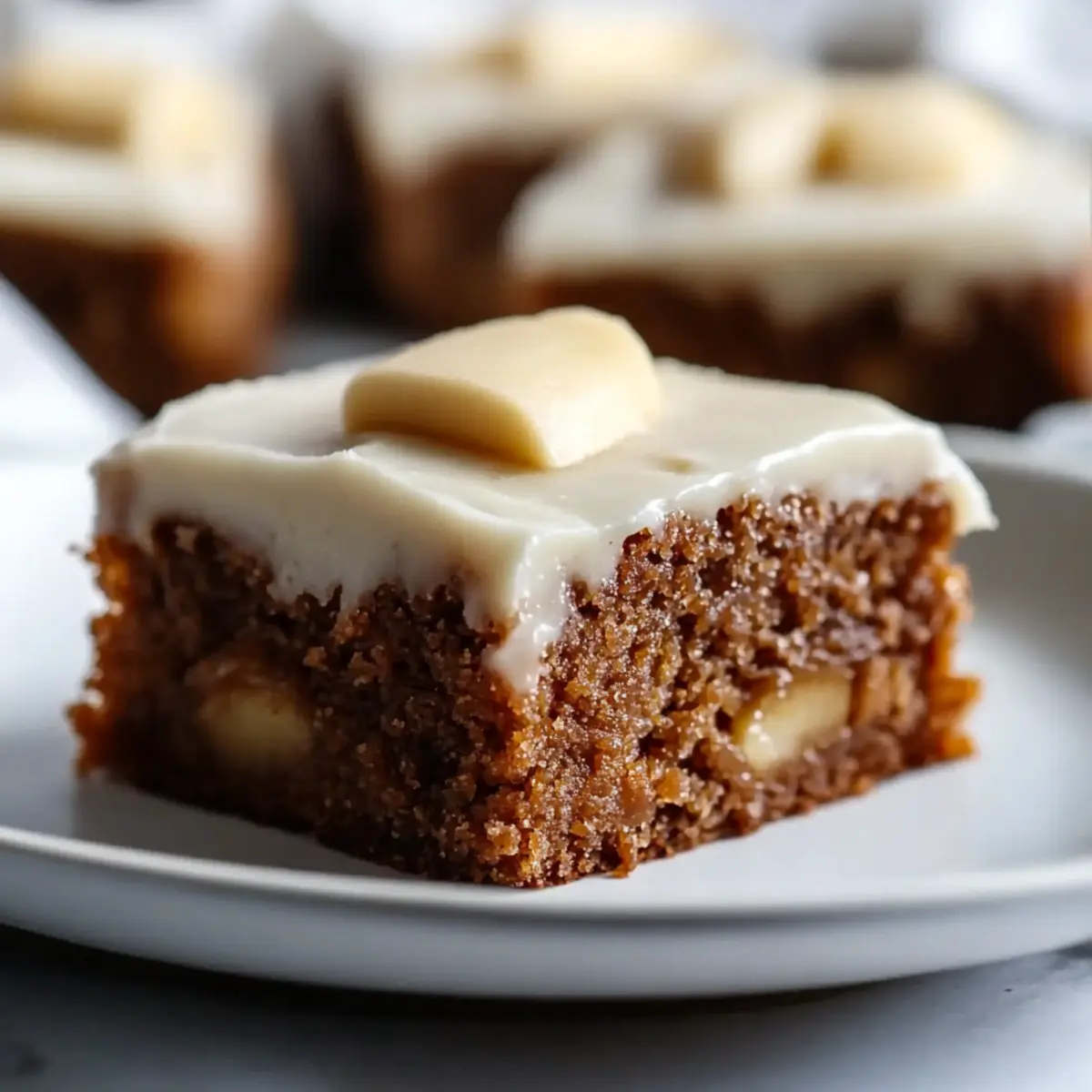 Decadent Apple Cinnamon Blondies with Maple Cream Cheese Frosting