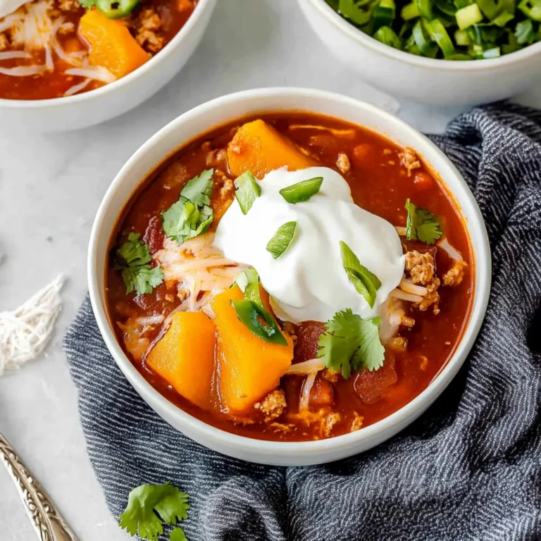 Easy Healthy Butternut Squash Turkey Chili