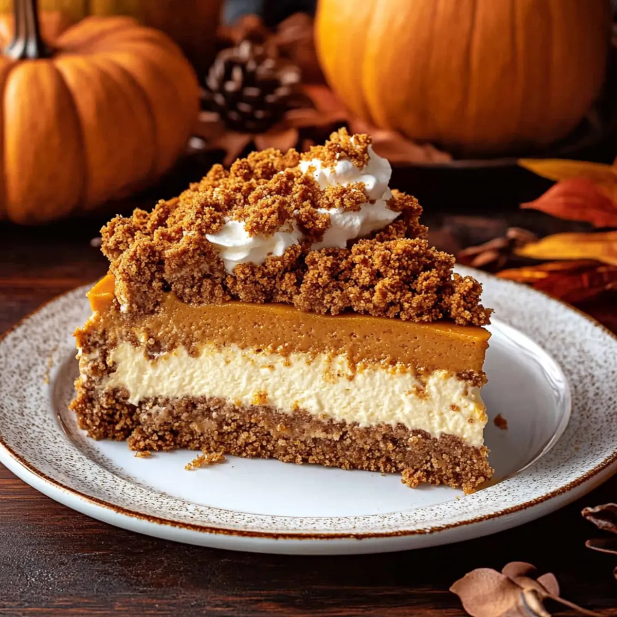 Pumpkin Streusel Cheesecake