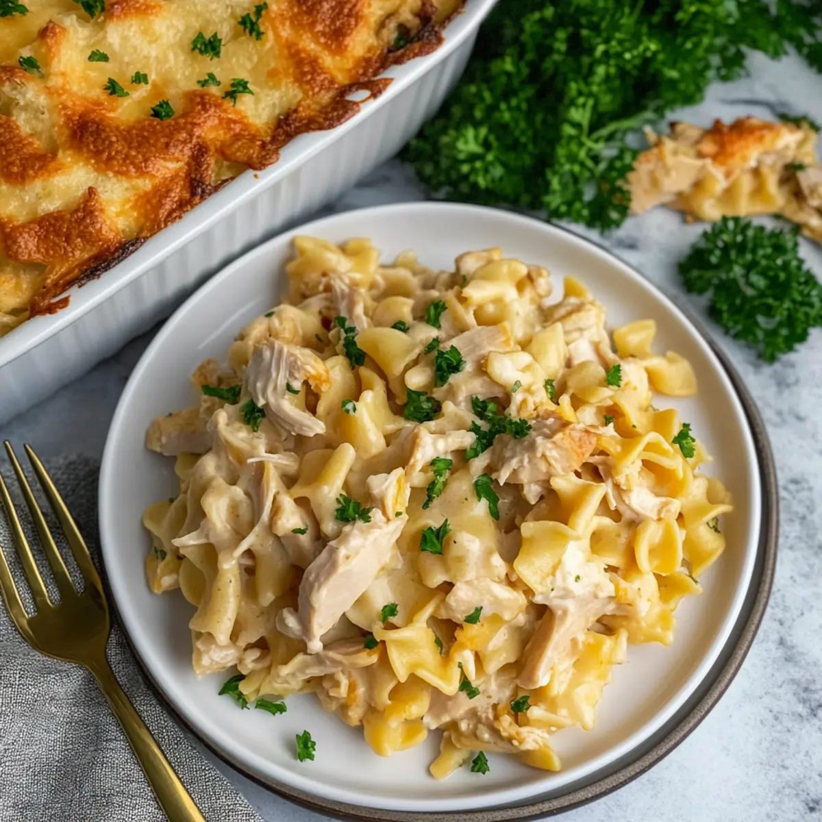 Easy Chicken Noodle Casserole
