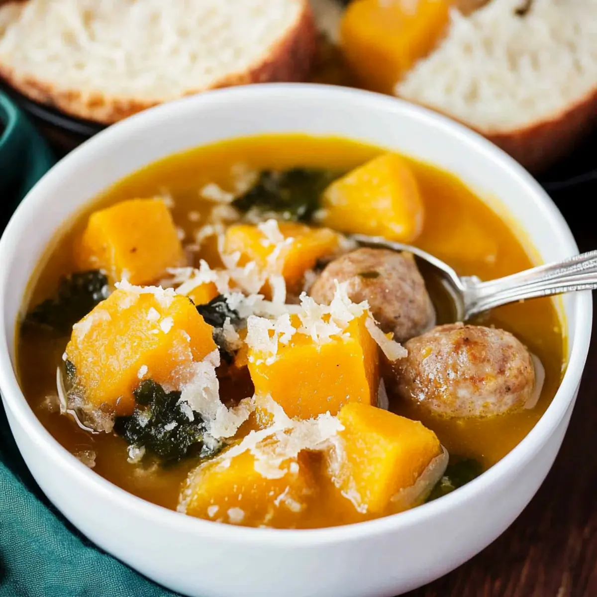 Chunky Butternut Squash Sausage Soup