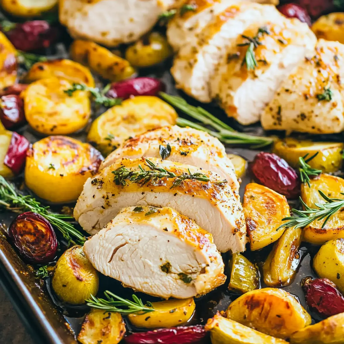 Sheet Pan Maple Mustard Chicken with Fall Vegetables