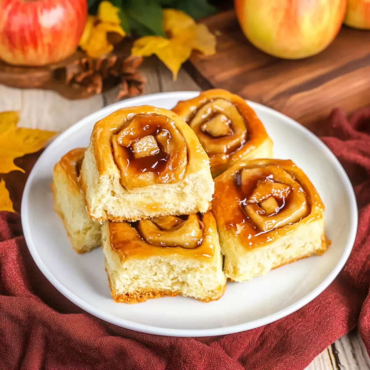 Gooey Caramel Apple Hawaiian Rolls Recipe