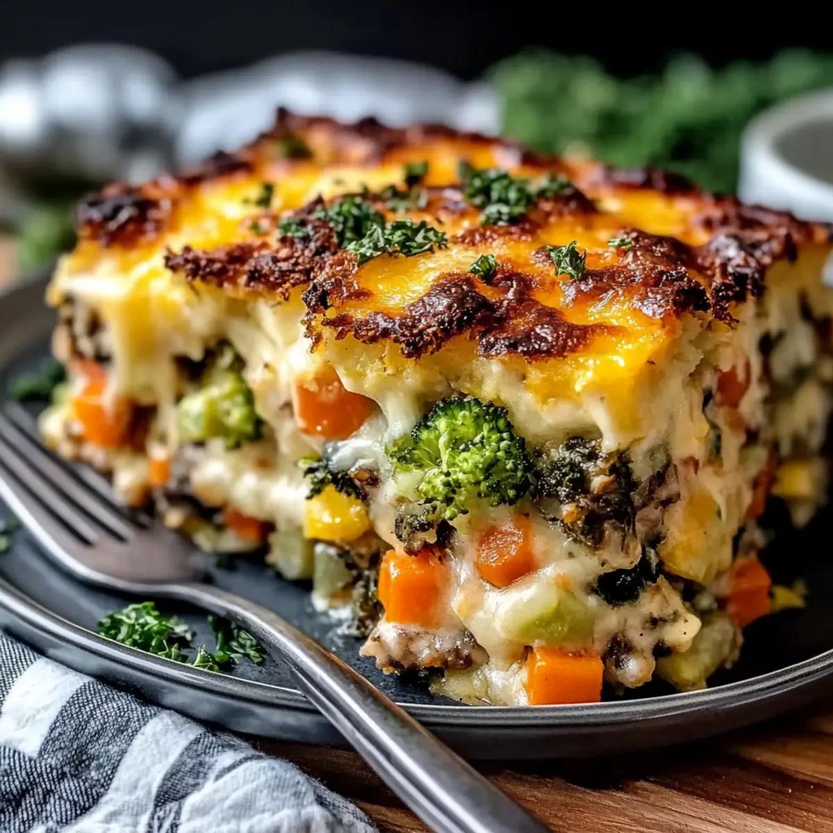 Cheesy Vegetable Casserole โ Ultimate Comfort Recipe Easy one