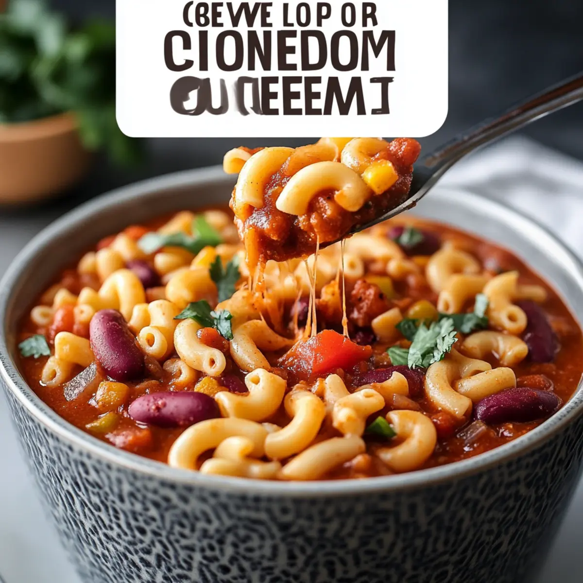 Comforting Crock Pot Veggie Chili Mac