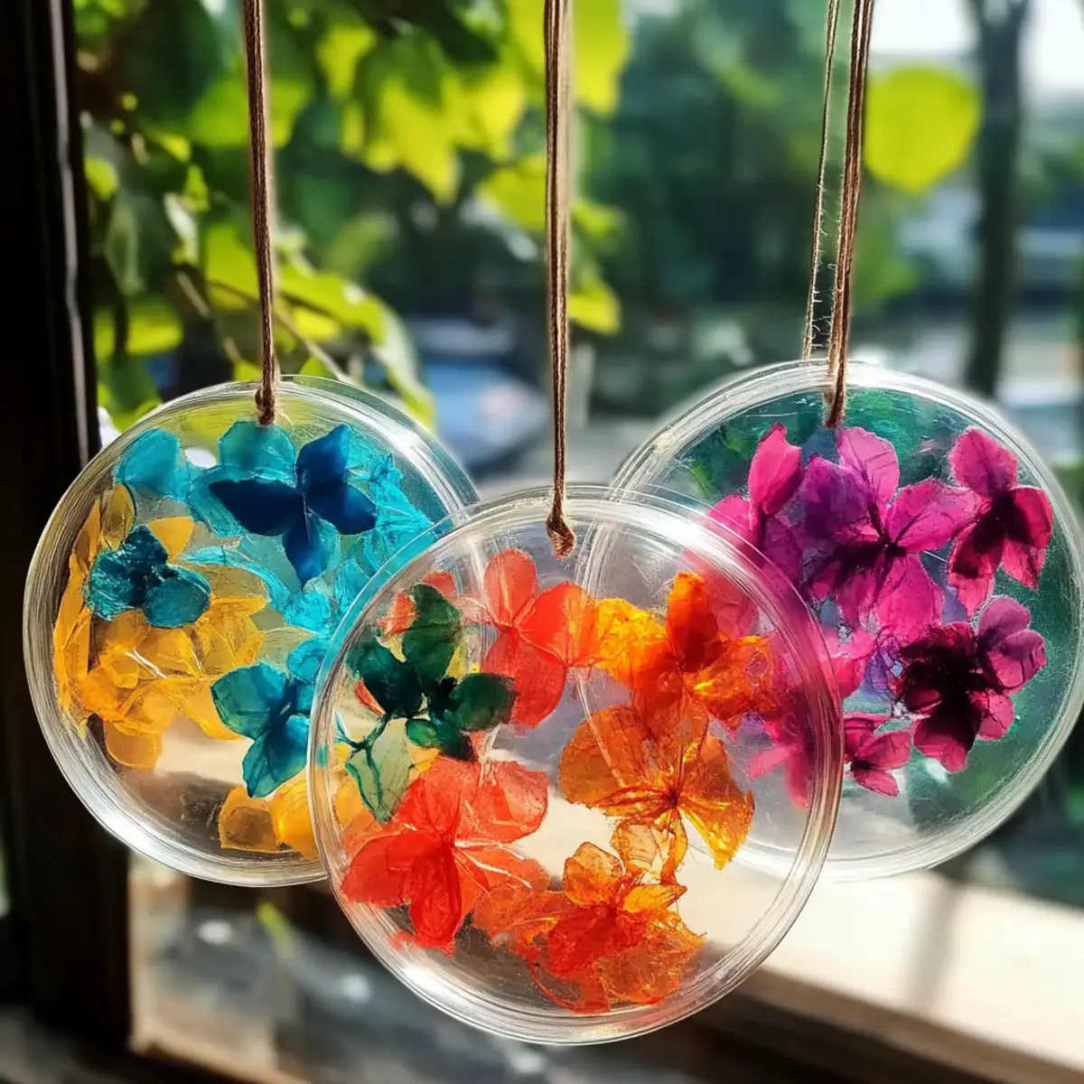 Bioplastic Suncatchers DIY - Savory Splash