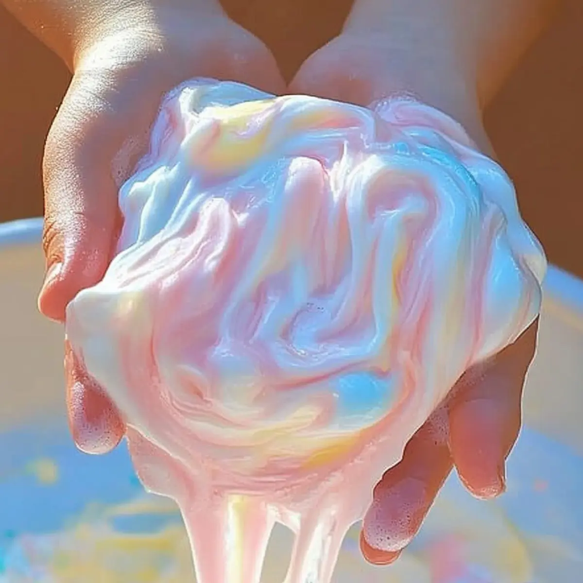 Cornstarch and Dish Soap Bubble Dough: Squishy, Stretchy, Sensory Magic! - Savory Splash