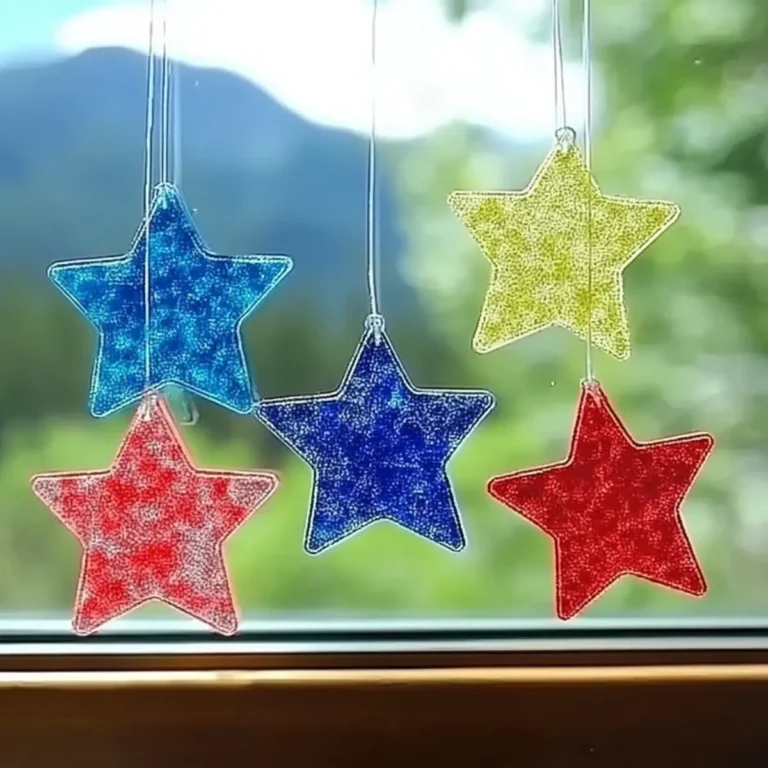 Crayon Star Sun Catchers: A Colorful DIY Project for Sunny Windows - Savory Splash