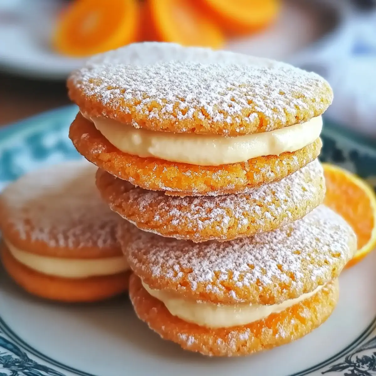 Clementine Cream Cookie Sandwiches - Savory Splash