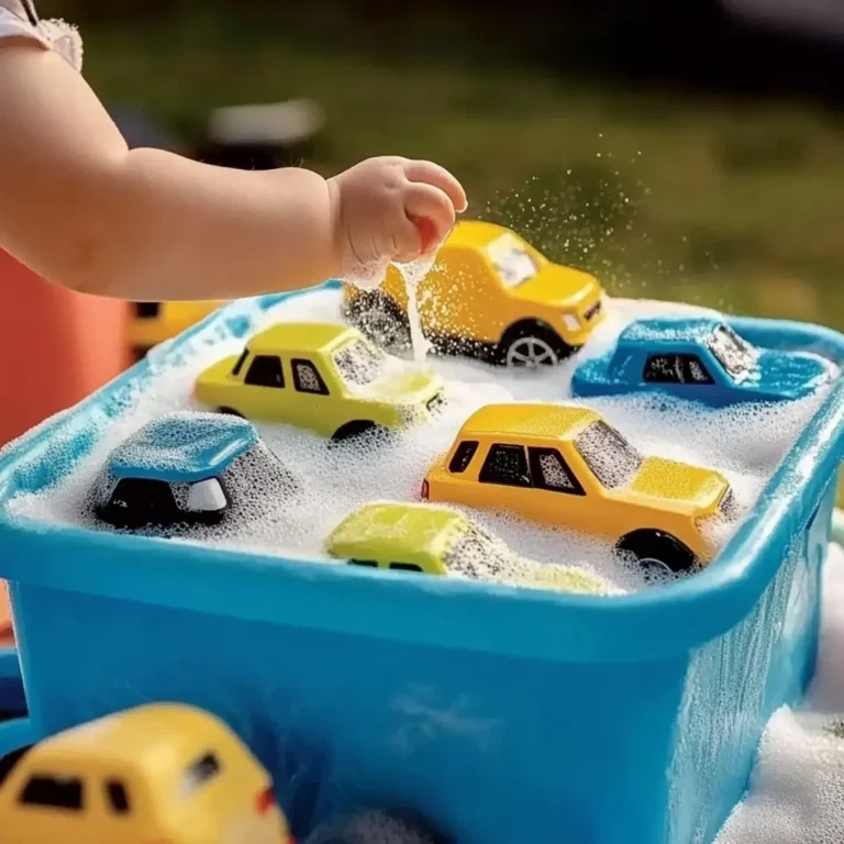 Car Wash Foam Bin – Soapy, Sensory Fun for Little Mechanics! - Savory Splash