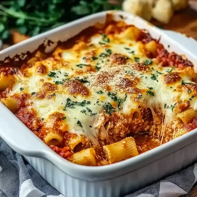 Dump-and-Bake Chicken Parmesan Casserole – No Fuss, All Flavor