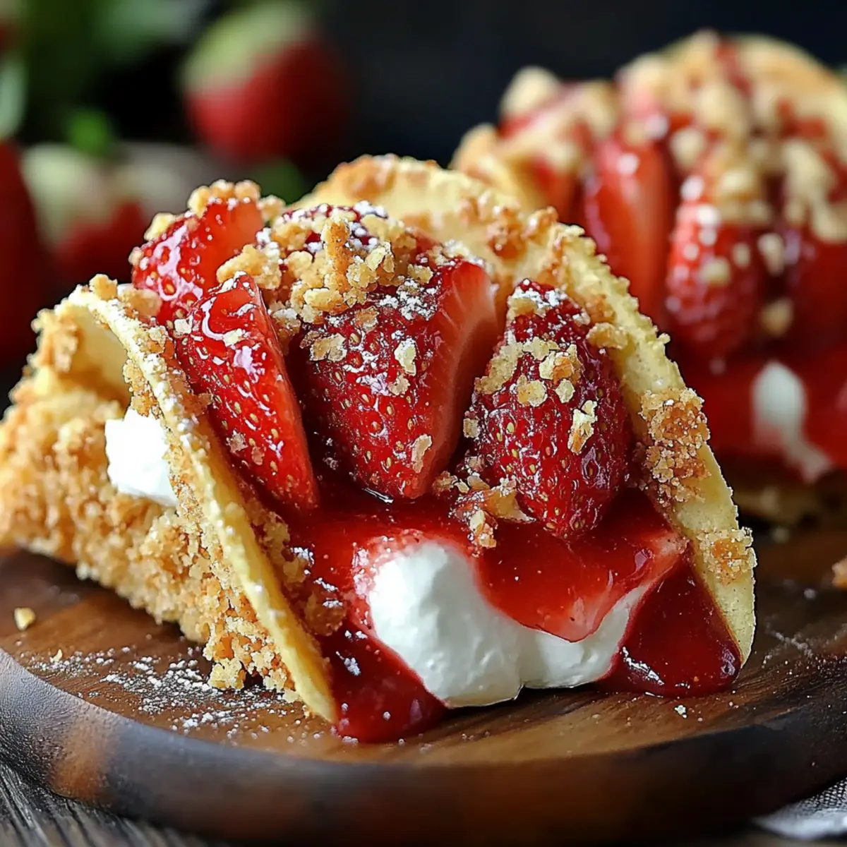Strawberry Crunch Cheesecake Tacos