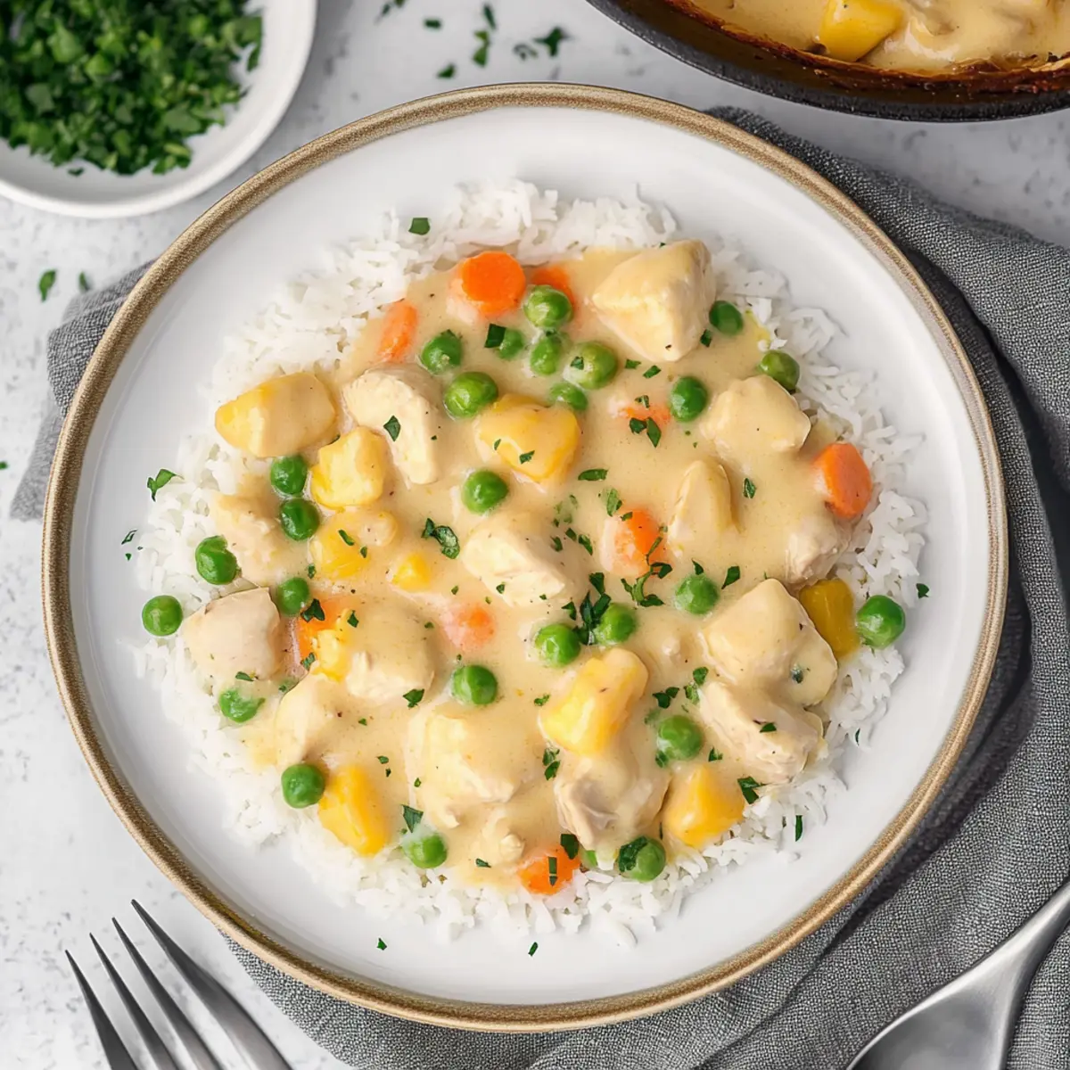 Crustless Chicken Pot Pie