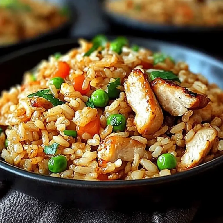High Protein Crispy Garlic Chicken Fried Rice - 38g Protein Per Serving