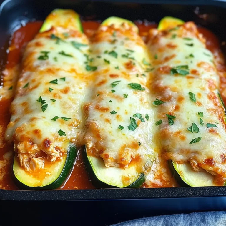 Keto Chicken Parmesan Zucchini Boats