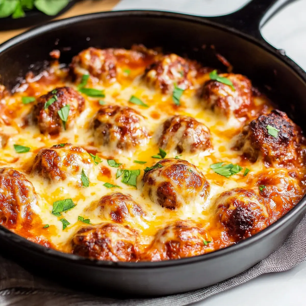 Keto Meatballs: Super Cheesy Pizzeria Style