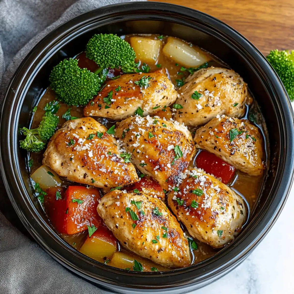 Crockpot Creamy Garlic Parmesan Chicken