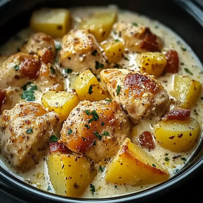 Garlic Parmesan Chicken and Potatoes: Easy Crockpot Recipe for Dinner