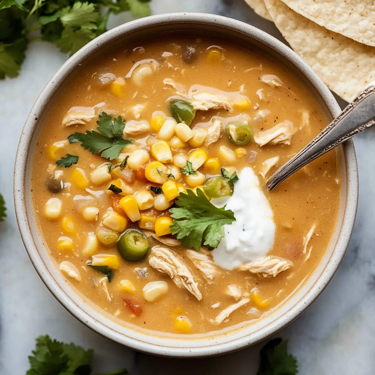 Crockpot Sweet Corn & Pepper Jack White Chicken Chili That Feeds a Crowd With ZERO Stress ๐