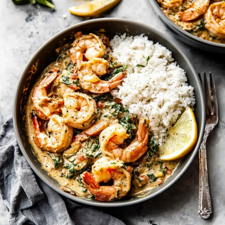 One Pan Dairy Free Creamy Garlic Shrimp
