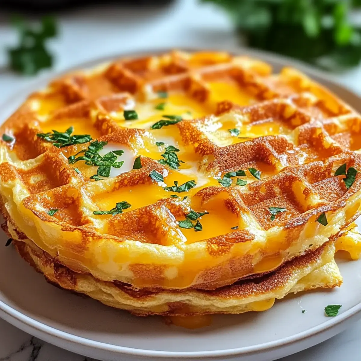Low Carb Egg & Cheese Chaffle – Crispy, Cheesy & Totally Keto!