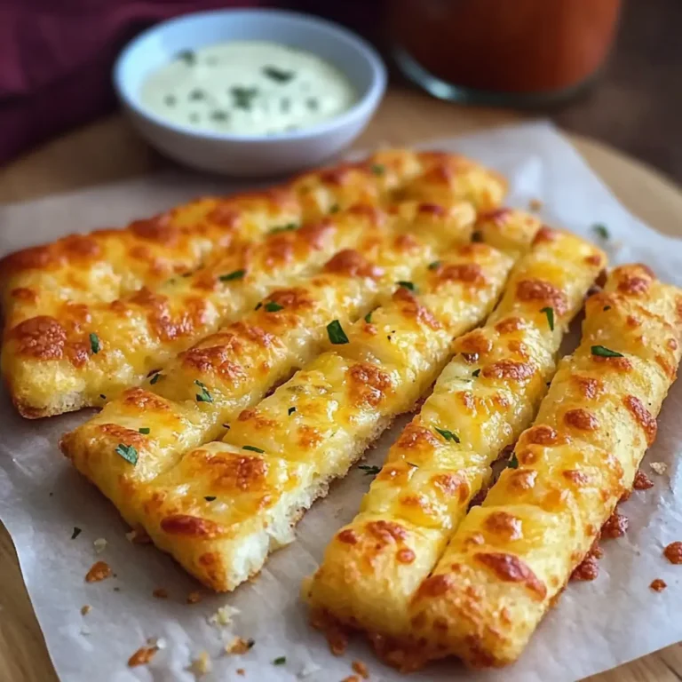 Easy Keto Cheesy Garlic Breadsticks (Just 4 Ingredients)