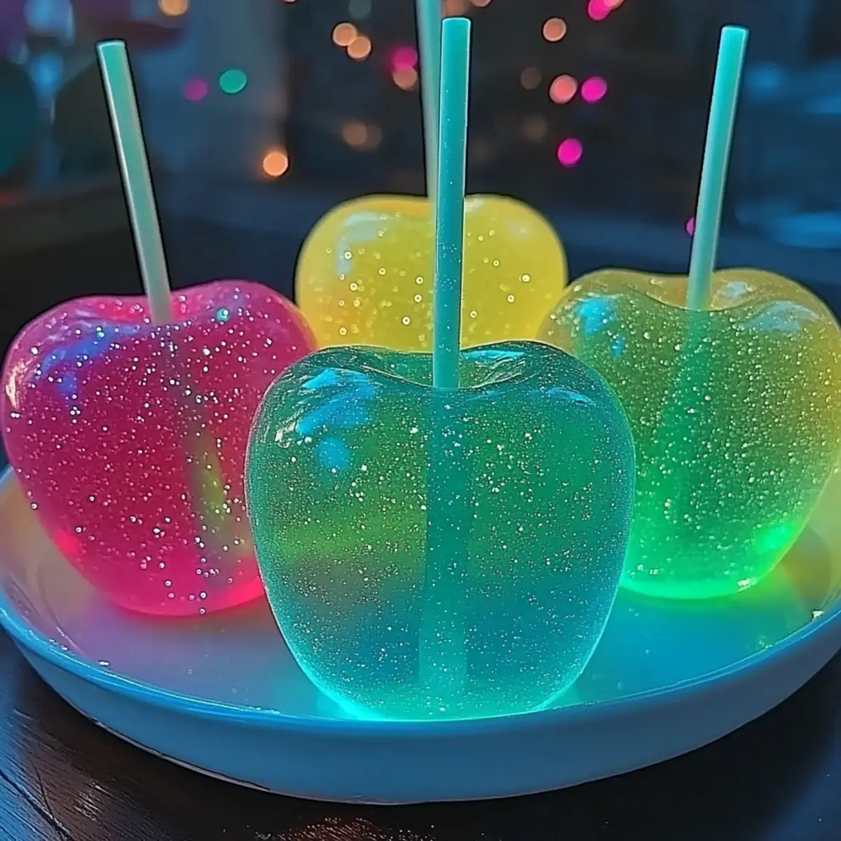 Glow in the Dark Jolly Rancher Candy Apples - Savory Splash